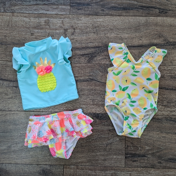 Cat & Jack Swim Cat Jack 9 Month Baby Girl Swimsuit Bathing Suit